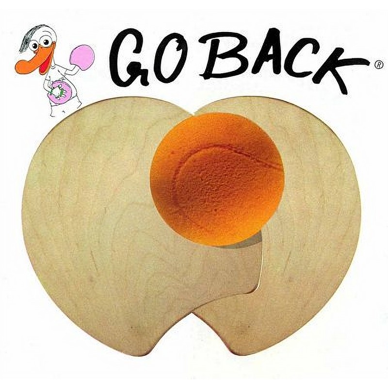 Go Back Mini Tennis Starter Set — 2 Wooden Paddles + Foam Ball
