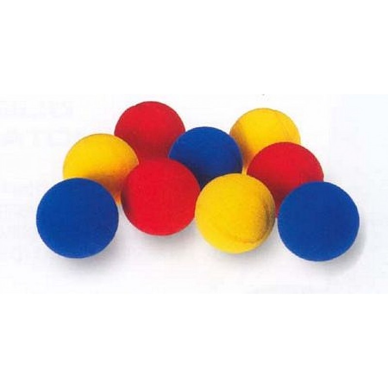Foam Tennis Balls — 7 cm Diameter, Assorted Colors