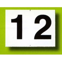 Tennis Court Number Sign — 40×40 cm Aluminum