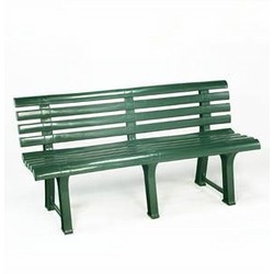 All-Plastic Court Bench — Green