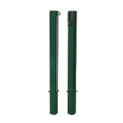 Square Tennis Posts 80×80 mm — Galvanized & Painted, Without Ground Sockets