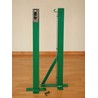 T-Base Tennis Posts — Galvanized & Painted, Anchor-Bolt Mount