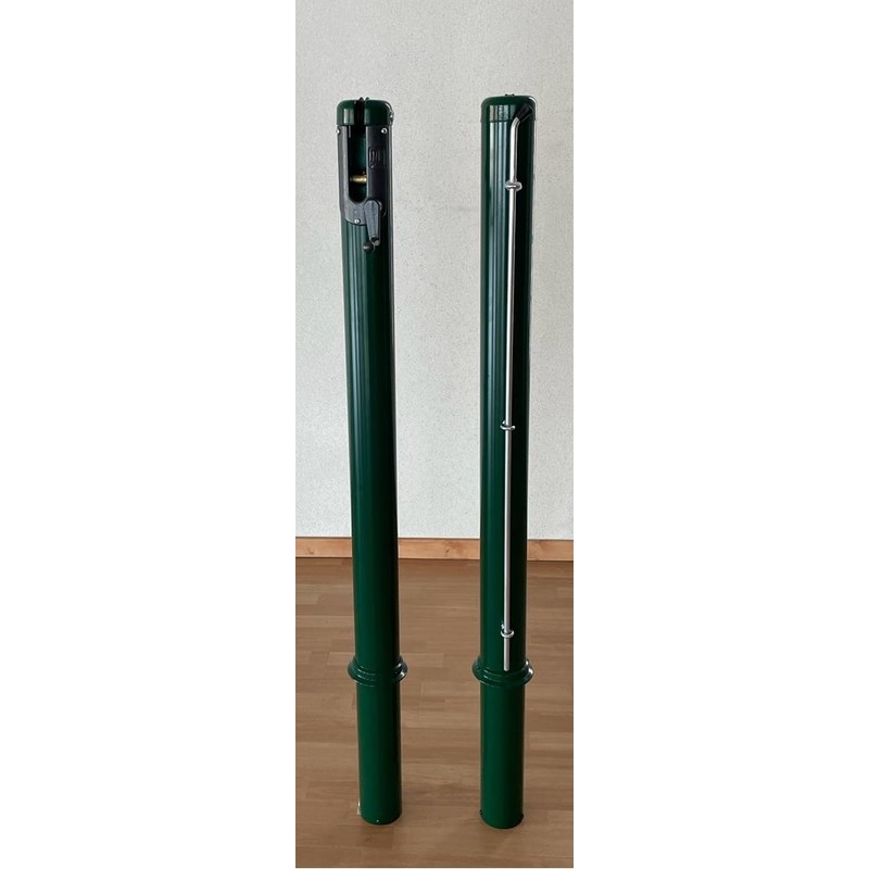 Round Tennis Posts — Galvanized & Painted, Without Ground Sockets