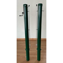 Round Tennis Posts — Galvanized & Painted, Without Ground Sockets