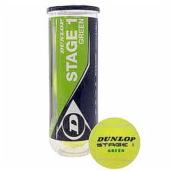 Dunlop Stage 1 Green Tennis Balls — 25% Reduced Bounce
