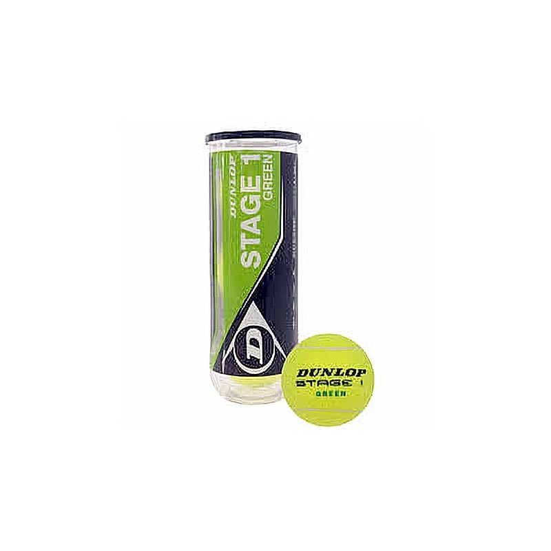 Dunlop Stage 1 Green Tennis Balls — 25% Reduced Bounce