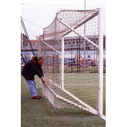 Pair of Fixed 5-a-Side Goals — Galvanized & Painted with Sockets