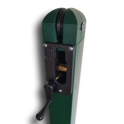 Square Tennis Posts 80×80 mm — Steel with FIT/ATP Top Cap, Without Sockets