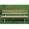 Park Bench — Hot-Dip Galvanized Frame, Nordic Pine Seat & Backrest