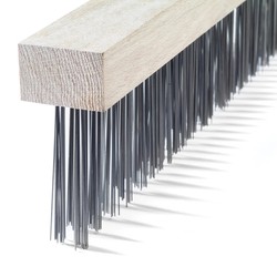 Standard Court Brush with Flexible Steel Bristles