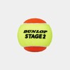 Dunlop Stage 2 Orange Tennis Balls — 50% Reduced Bounce (Set of 3)