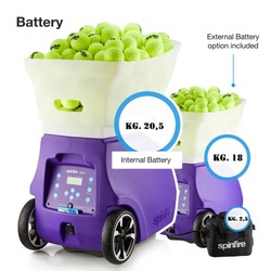 Spinfire Pro 2 V2 Tennis & Padel Ball Machine — External Lithium Battery + Bag