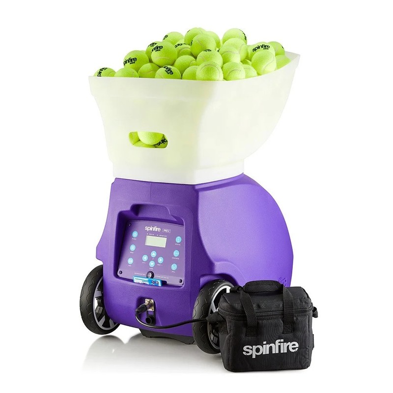 Spinfire Pro 2 V2 Tennis & Padel Ball Machine — External Lithium Battery + Bag